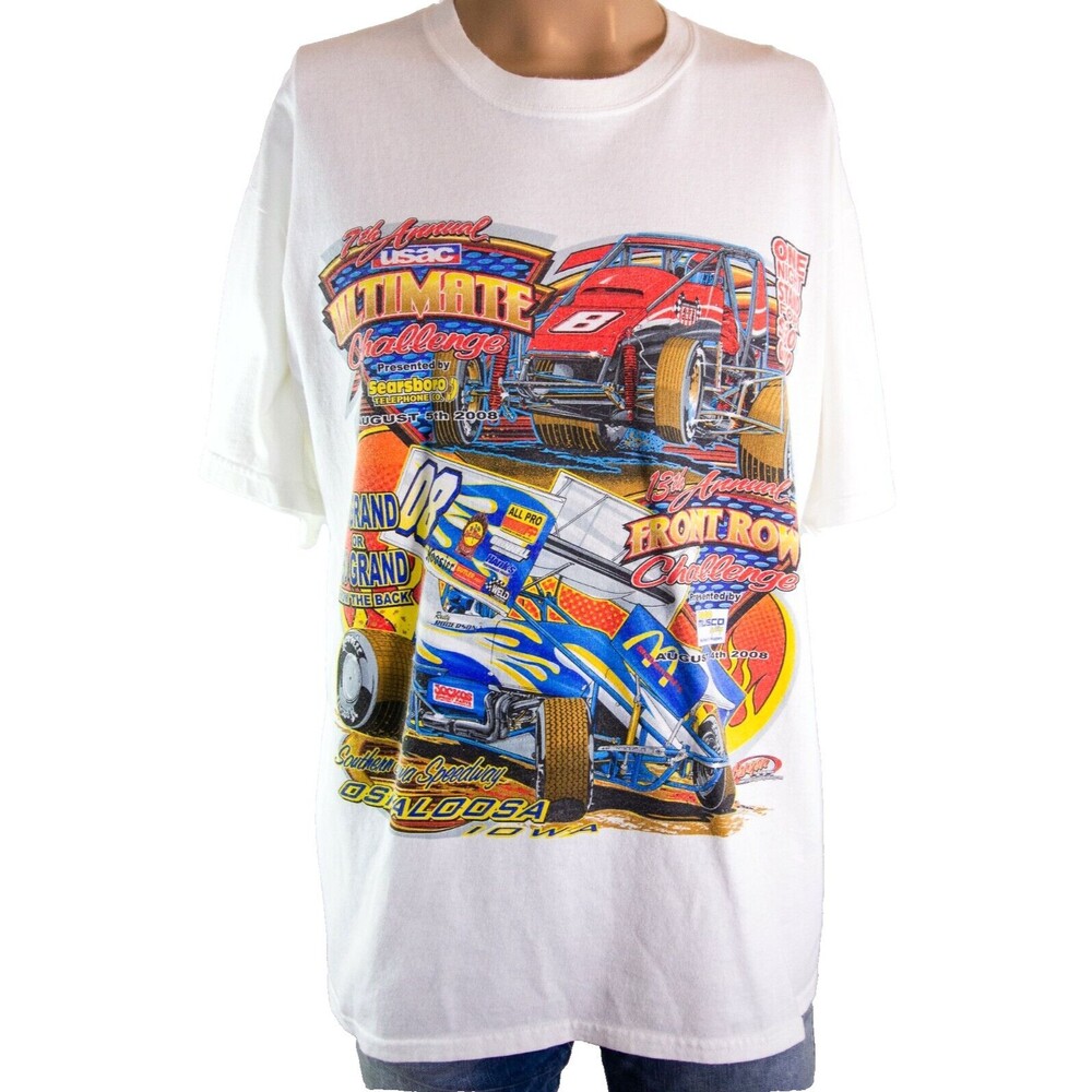 AOP Racing Tee 13th Annual Front Row Ultimate Racing Challenge T Shirt Size L